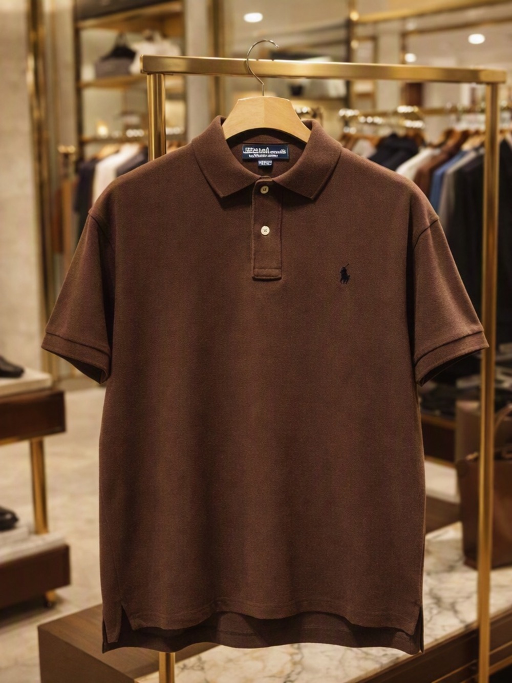 Ralph Lauren Brown Short-Sleeve Polo Shirt